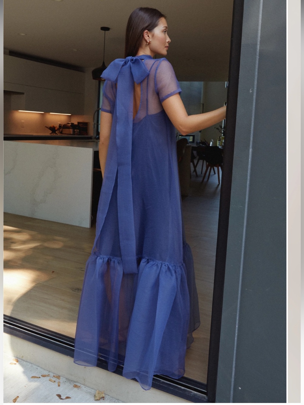 NWT CAARA Melody Navy Ted Baker Factory Maxi Dress  Size XL , Small , Medium - Picture 2 of 11